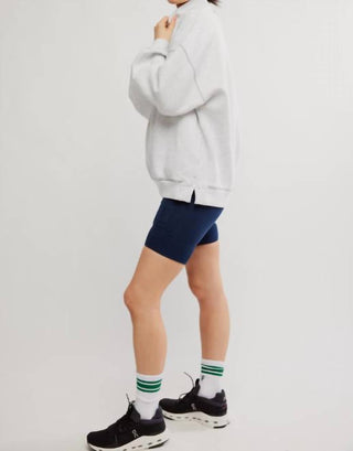 Free People - Victory Pullover Top And High-rise Slim Biker Short Set