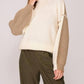 Blu Pepper - Two Tone Exposed Seam Sweater