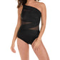 Miraclesuit - Jena Mesh One Shoulder One Piece Swimsuit