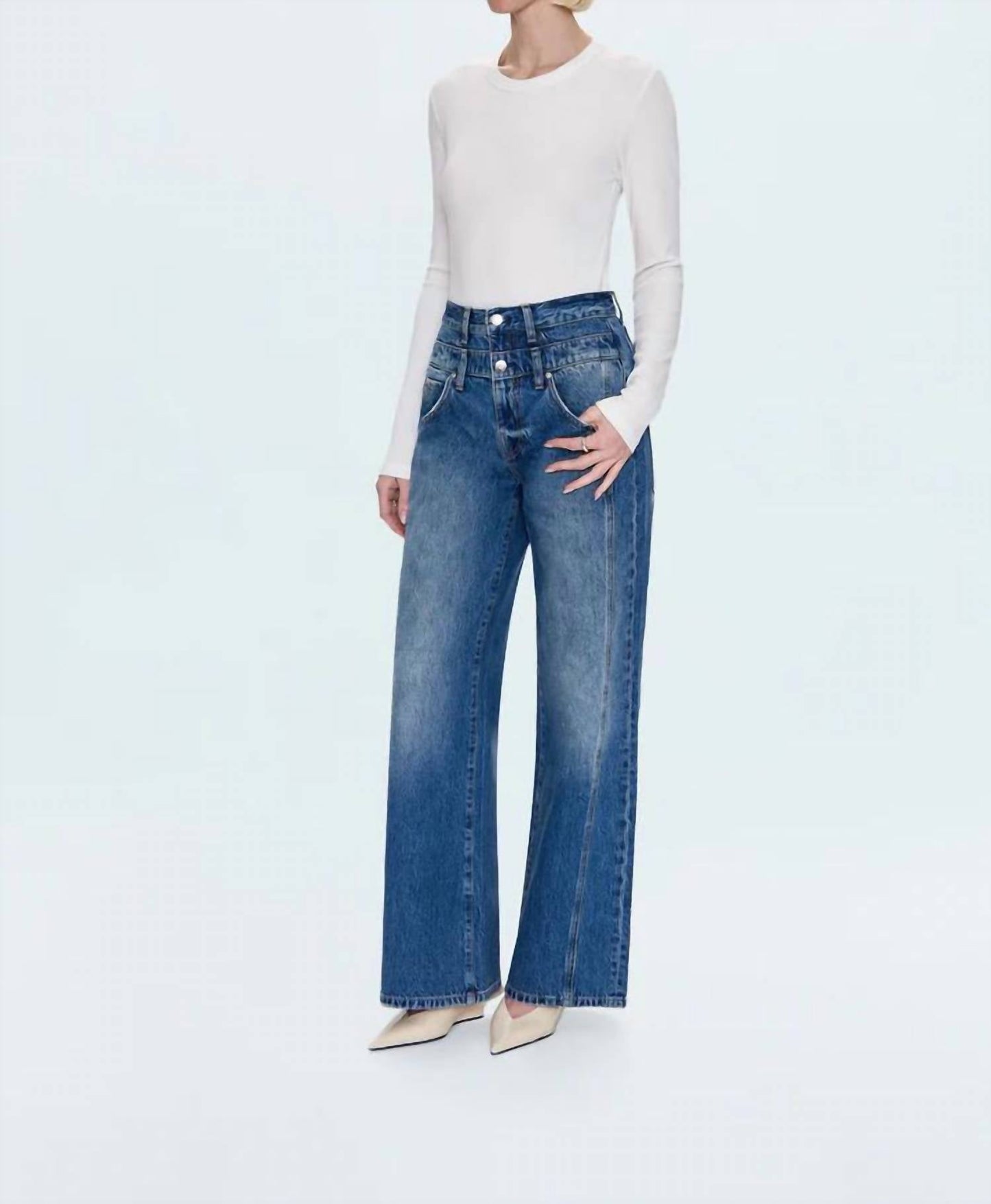 Pistola - Caleb High Rise Stacked Waist Jeans