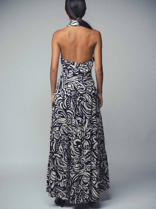 Urban Daizy - Halter Tiered Maxi Dress