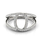 14k White Gold Diamond Loop Style Dual Band Ring (1/2 cttw)