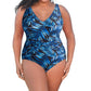 Always For Me - Plus Size V-Neck Twist Front One Piece Swimsuit