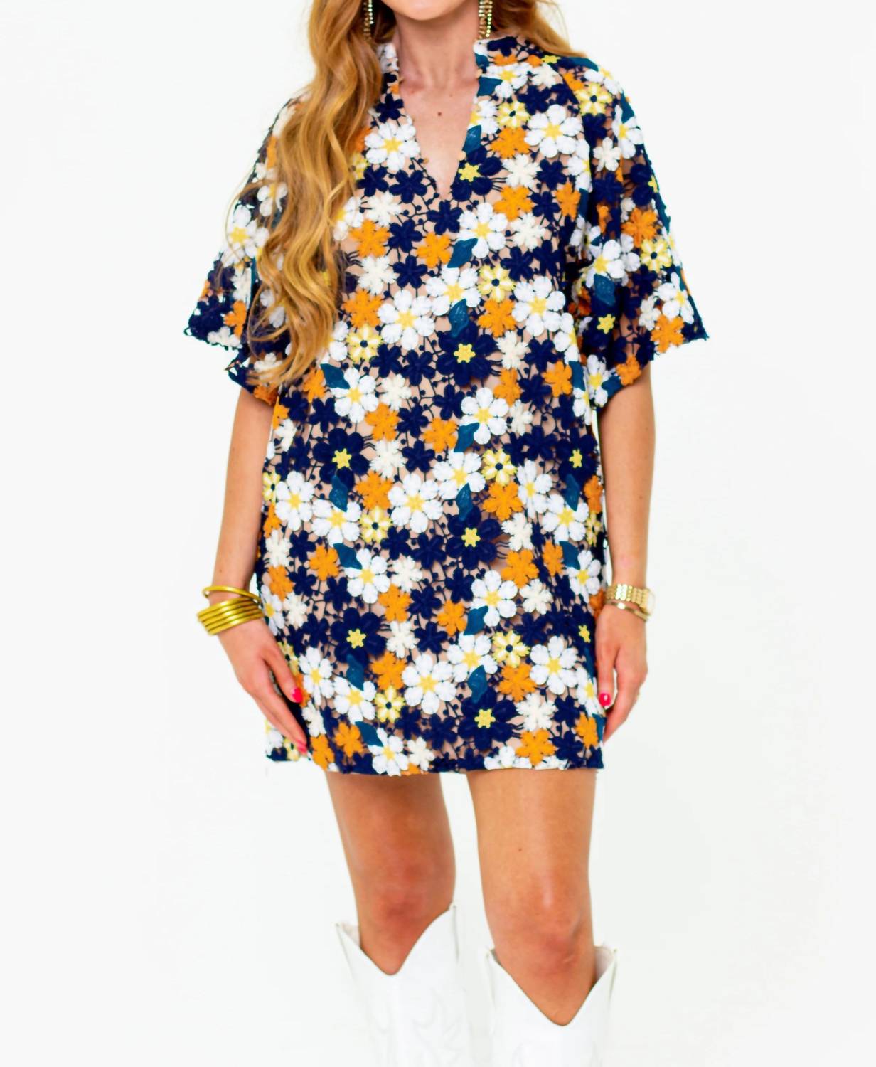 Buddylove - Lulu Short Sleeve Mini Caftan