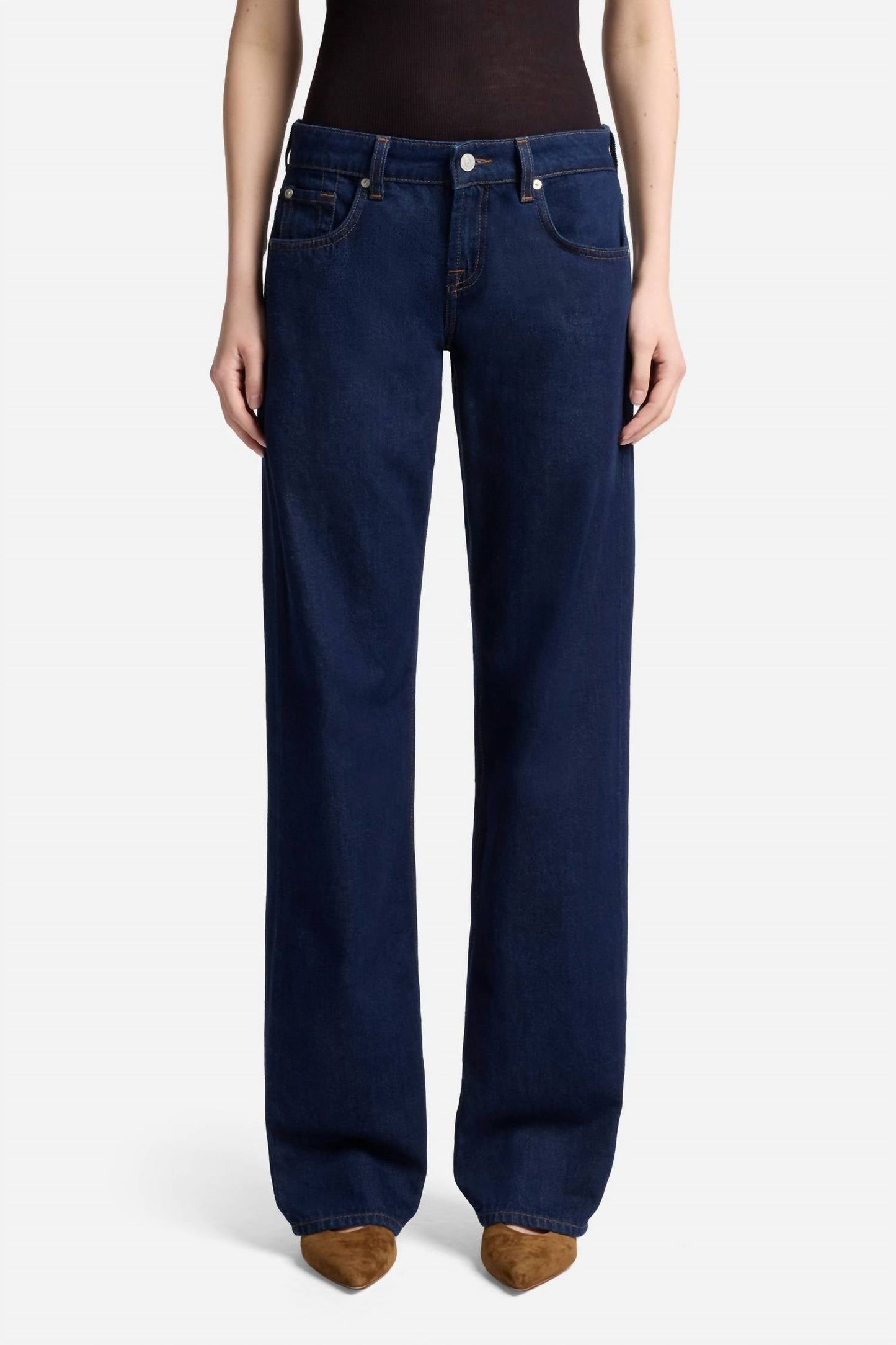 7 For All Mankind - Low Straight Leg Jeans