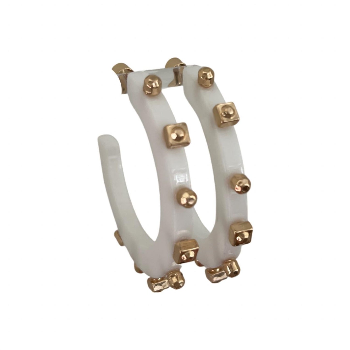 Smith & Co - Women's Solid Jewel Hoop Earring