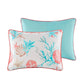 7 Piece Cotton Sateen Comforter Set Coral California King