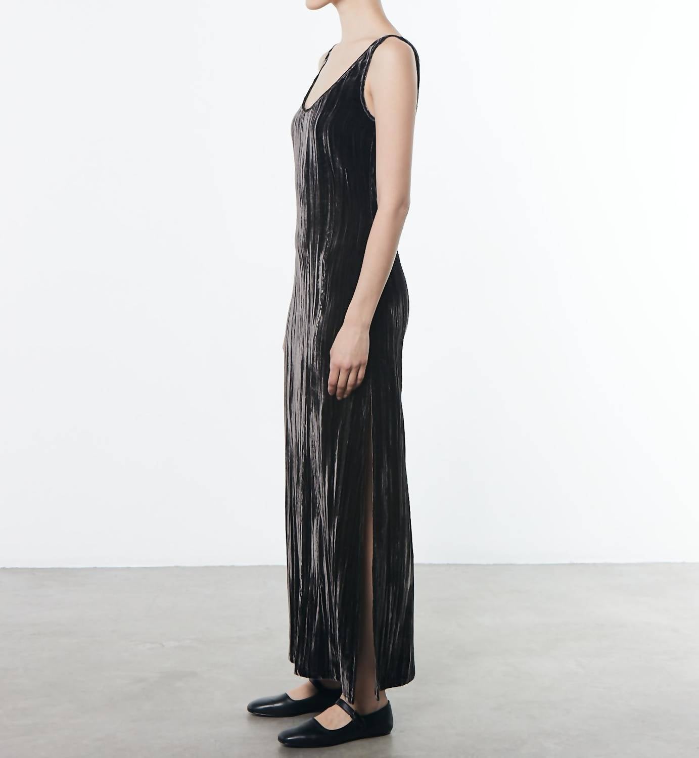 Enza Costa - SILK TEXTURED VELVET TANK DRESS