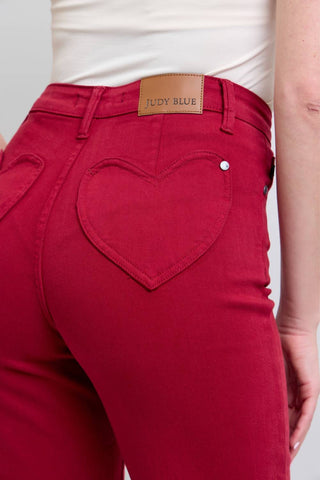 Judy Blue - Heart Pocket Straight Leg Jean