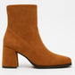 Pierre Dumas - Women's Suede Western Chic Block Heel Ankle Booties