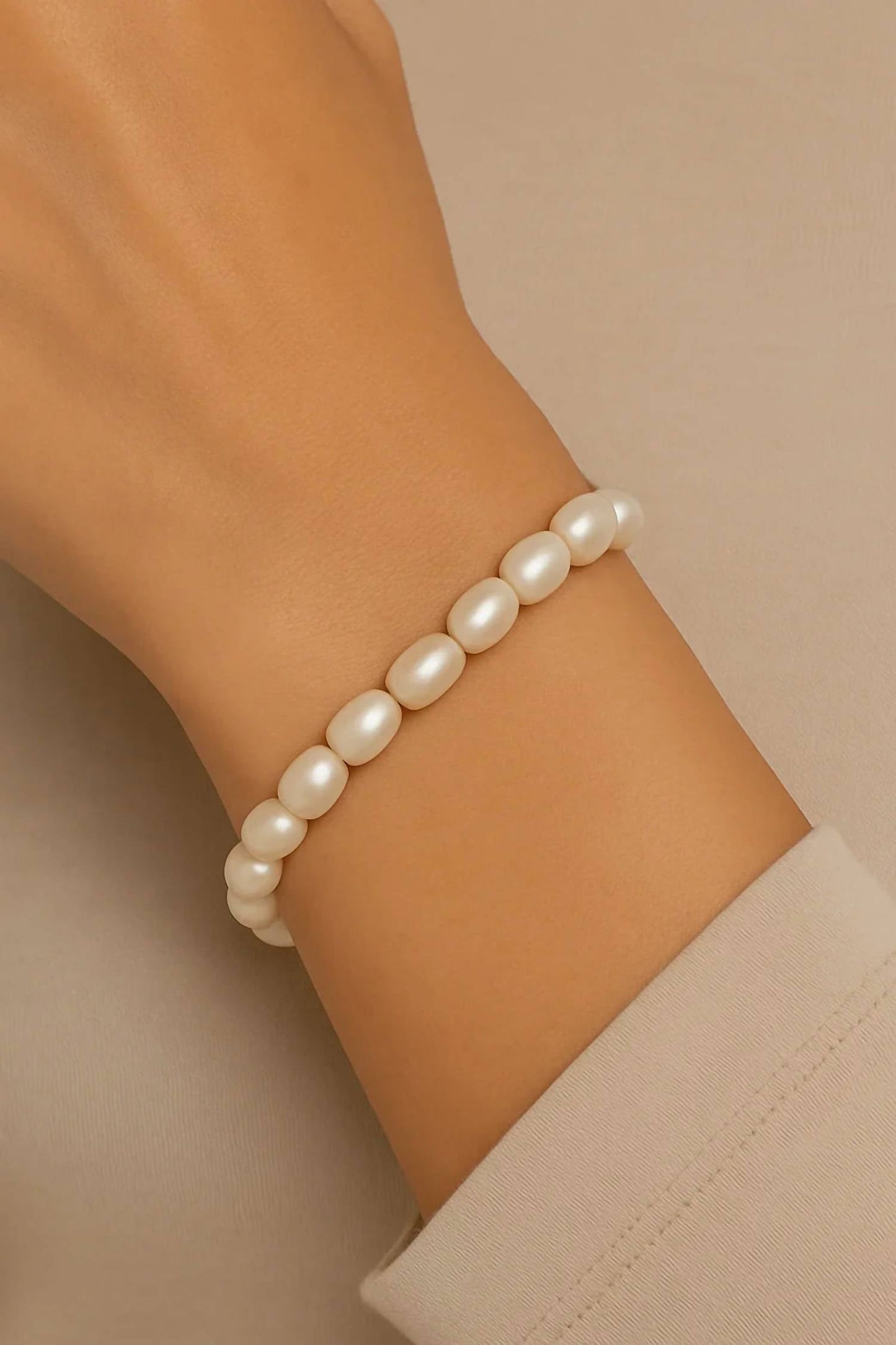 Eklexic - Women's Pearl Bead Bracelet