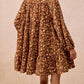 Bibi - Floral Print Corduroy Dress