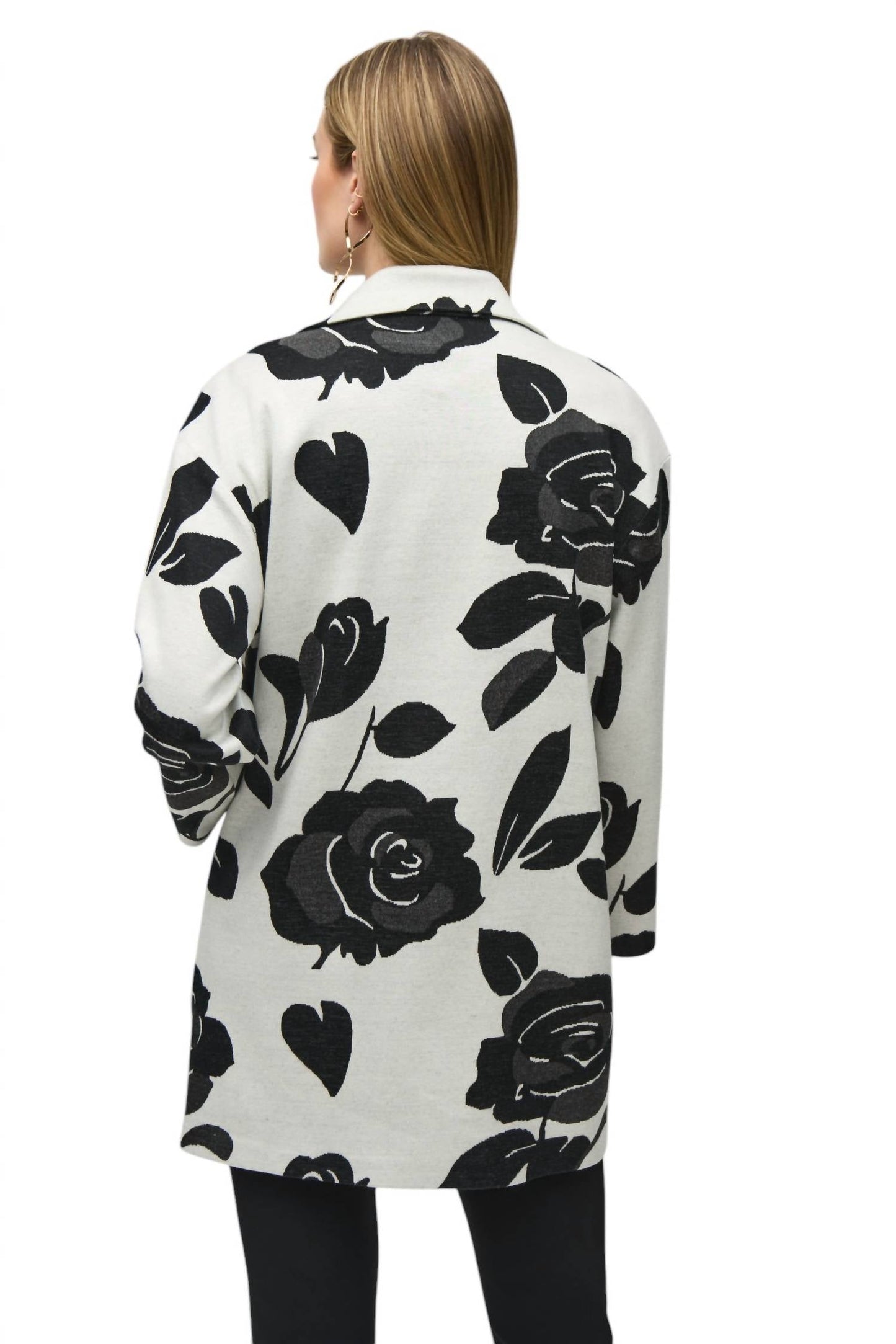 Joseph Ribkoff - JACQUARD FLORAL STRAIGHT JACKET
