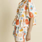 Aureum - Floral Top With Ties