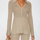 525 America - Women's Gemma Ribbed Polo Top