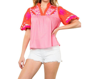 Thml - Puff Sleeve Embroidered Top