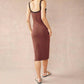 Bella Dahl - Crocheted Trim V-neck Midi Dress