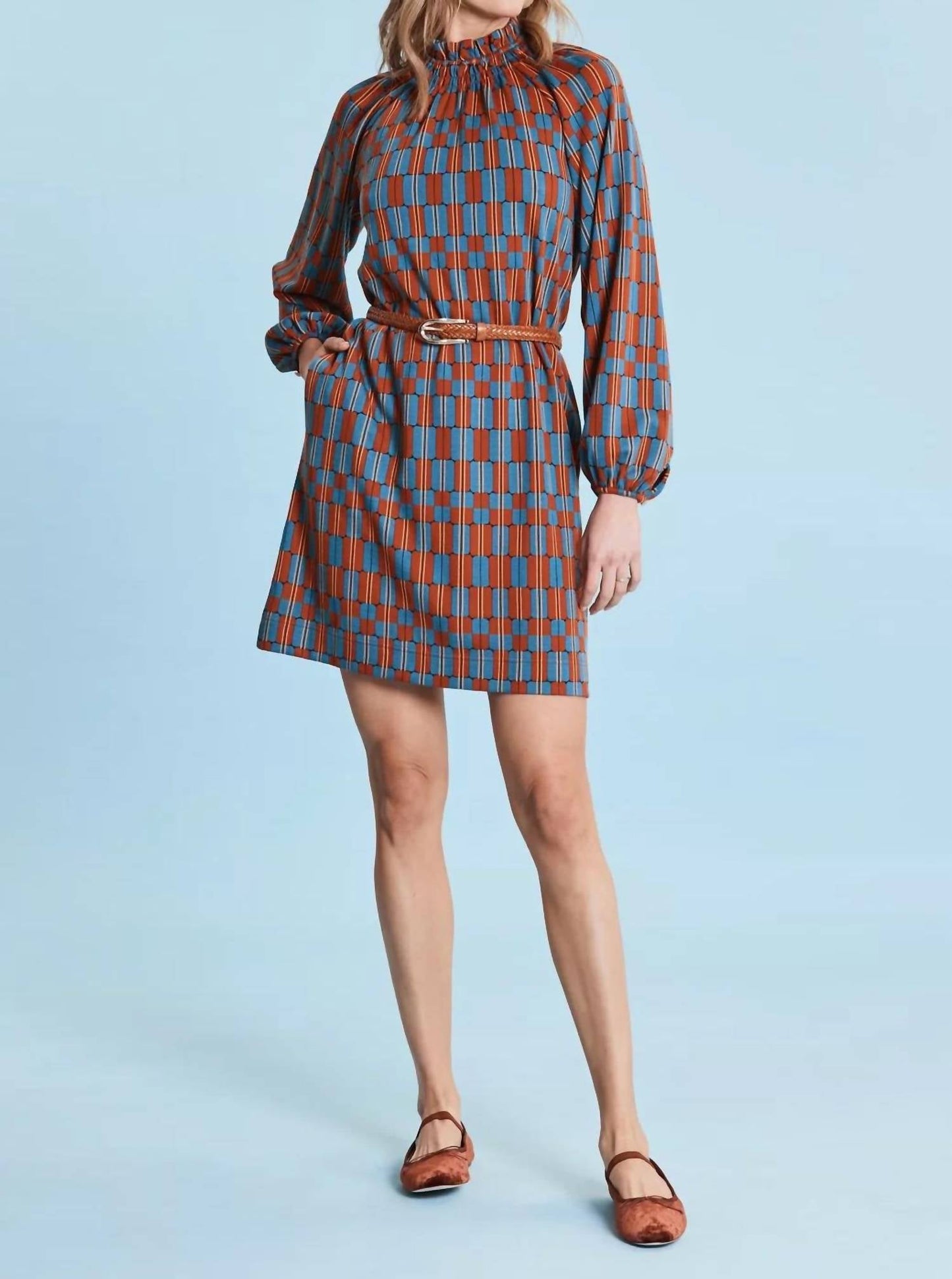 Tyler Boe - Pammie Mock Neck Mini Dress
