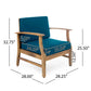 Perla Contemporary Club Chair with Water-Resistant Cushion