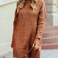 1 The Woman - Cable Knit Drop Shoulder Loose Fit Sweater Dress