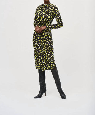 Joseph Ribkoff - Abstract Print Midi Sheath Dress