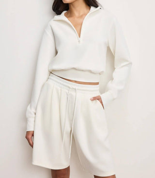 Good American - Air Soft Half Zip Sweatshirt