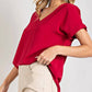 Entro - Short Sleeve V Neck Top
