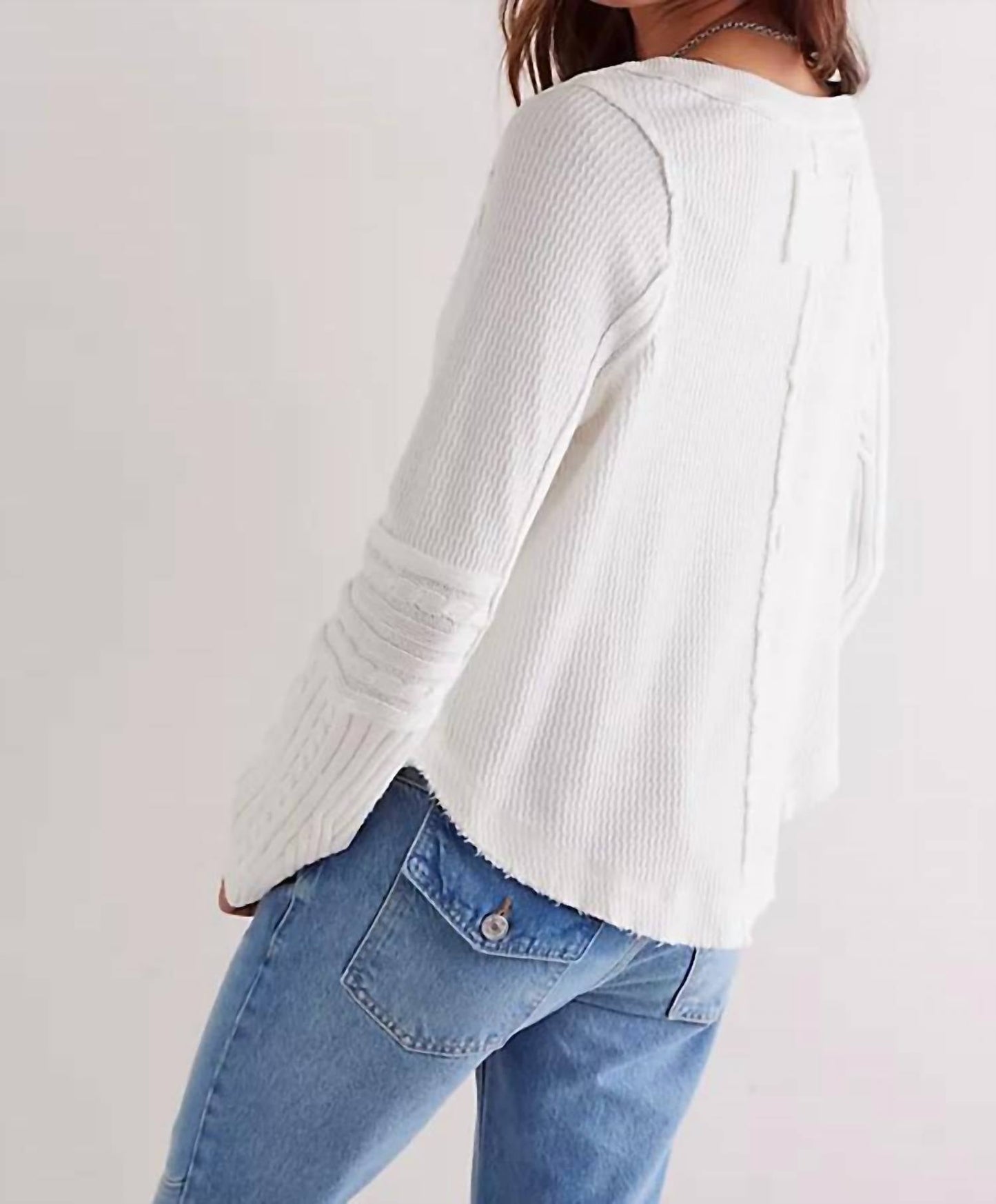 Free People - Swing Cable Cuff Long Sleeve Top