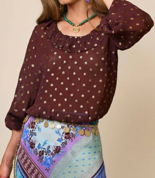 Rixo - Alora Metallic Top