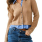 Aaron & Amber - Cable Mixed Media Cardigan