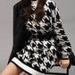 Blu Pepper - Mockneck Houndstooth Sweater Dress