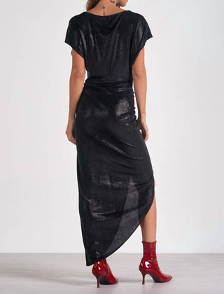 Elan - Cap Sleeve High Slit Dress