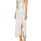 Astr - Rosalina Satin Floral Midi Dress