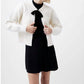 French Connection - Kitty Bobble Bow Cardigan