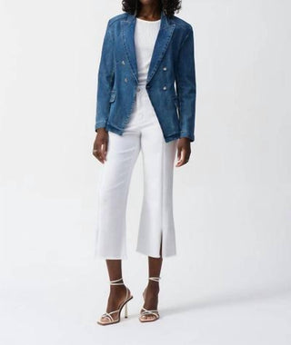 Joseph Ribkoff - Culotte Jeans With Embellished Front Seam