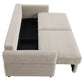 Haran Fabric Pull-Out Sleeper with Storage