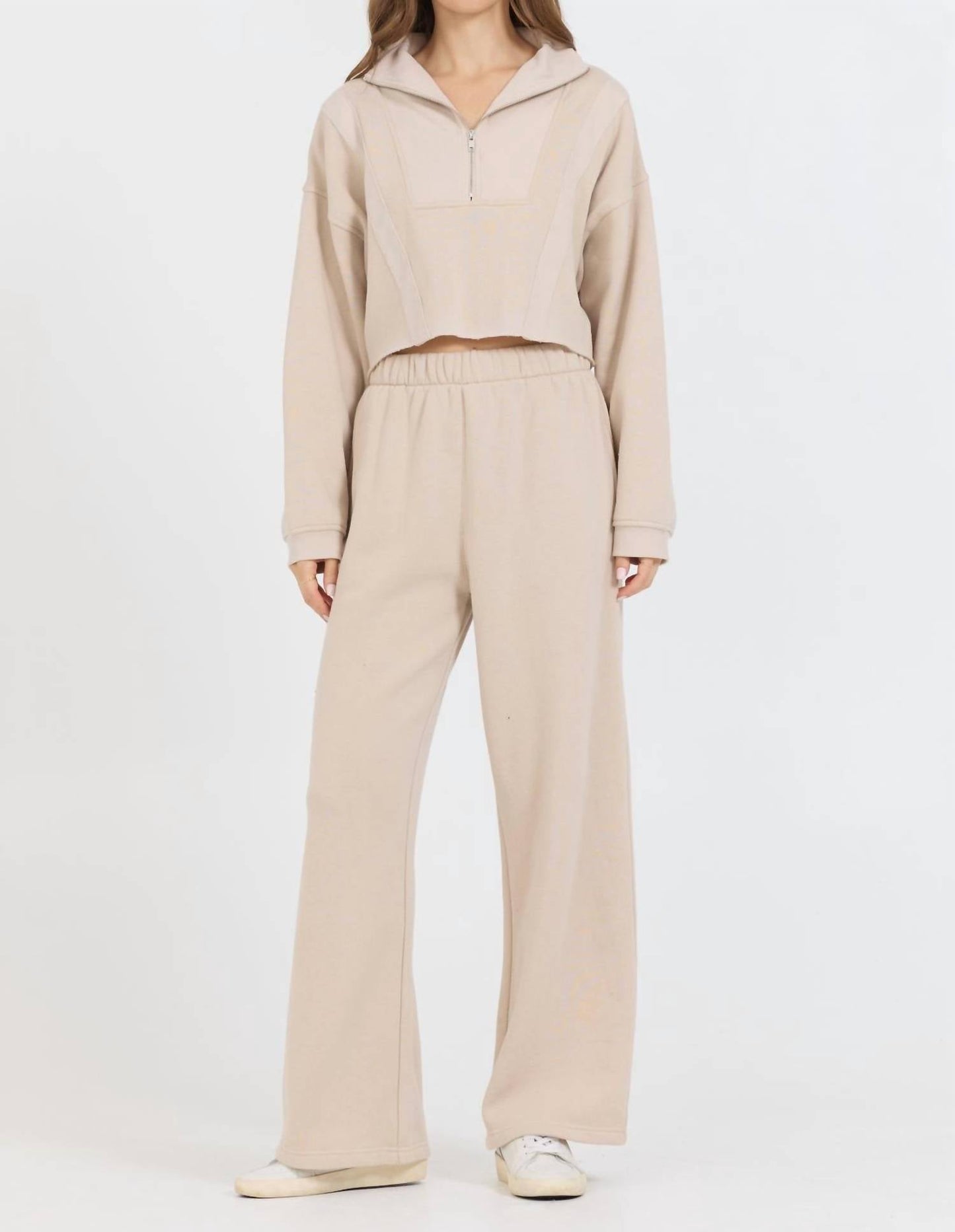 Vintage Havana - Fleece Wide Leg Pant