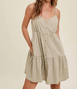 Wishlist - Kami Button-up Tiered Mini Dress