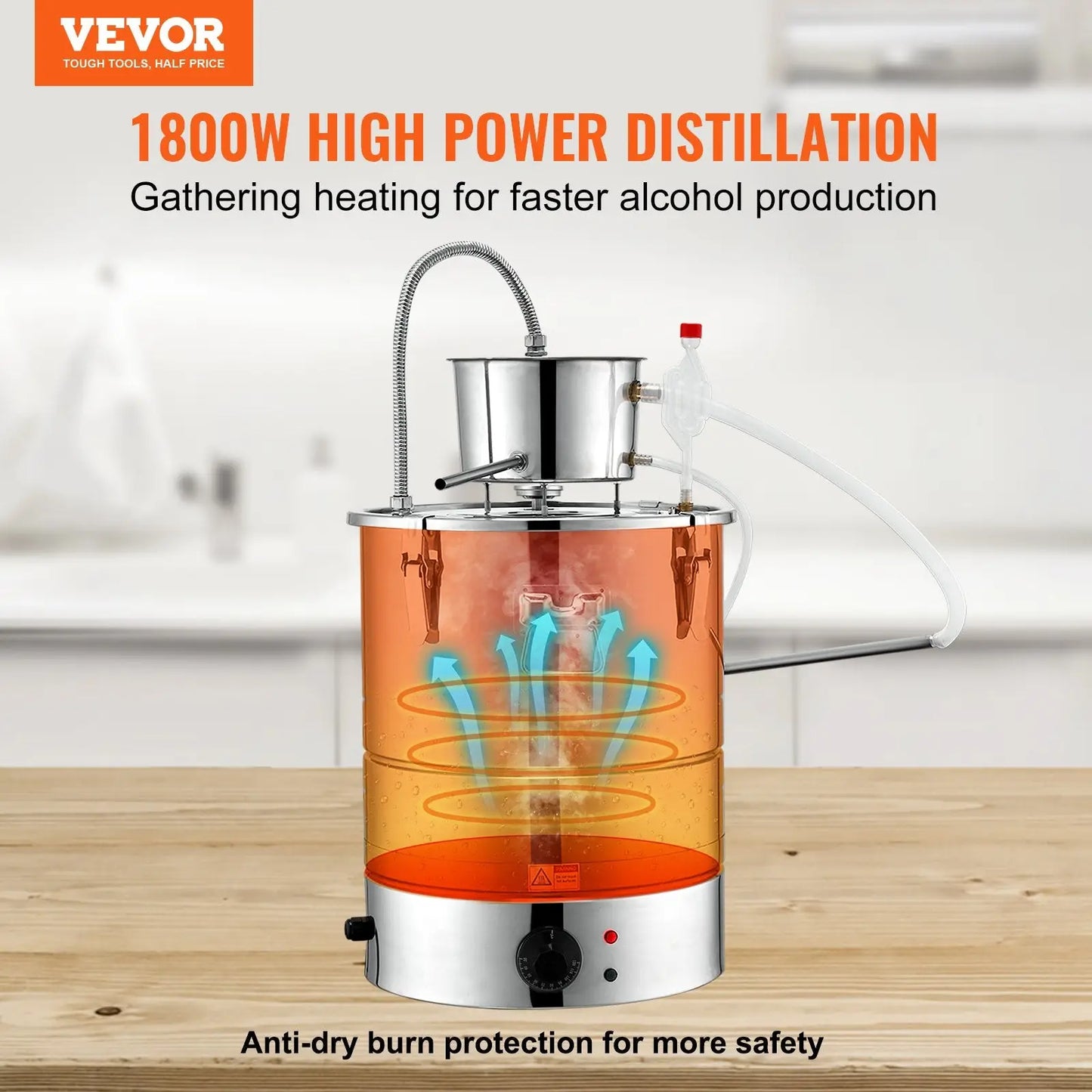 9 Gal Water Alcohol Distiller 1800w Electric Kit