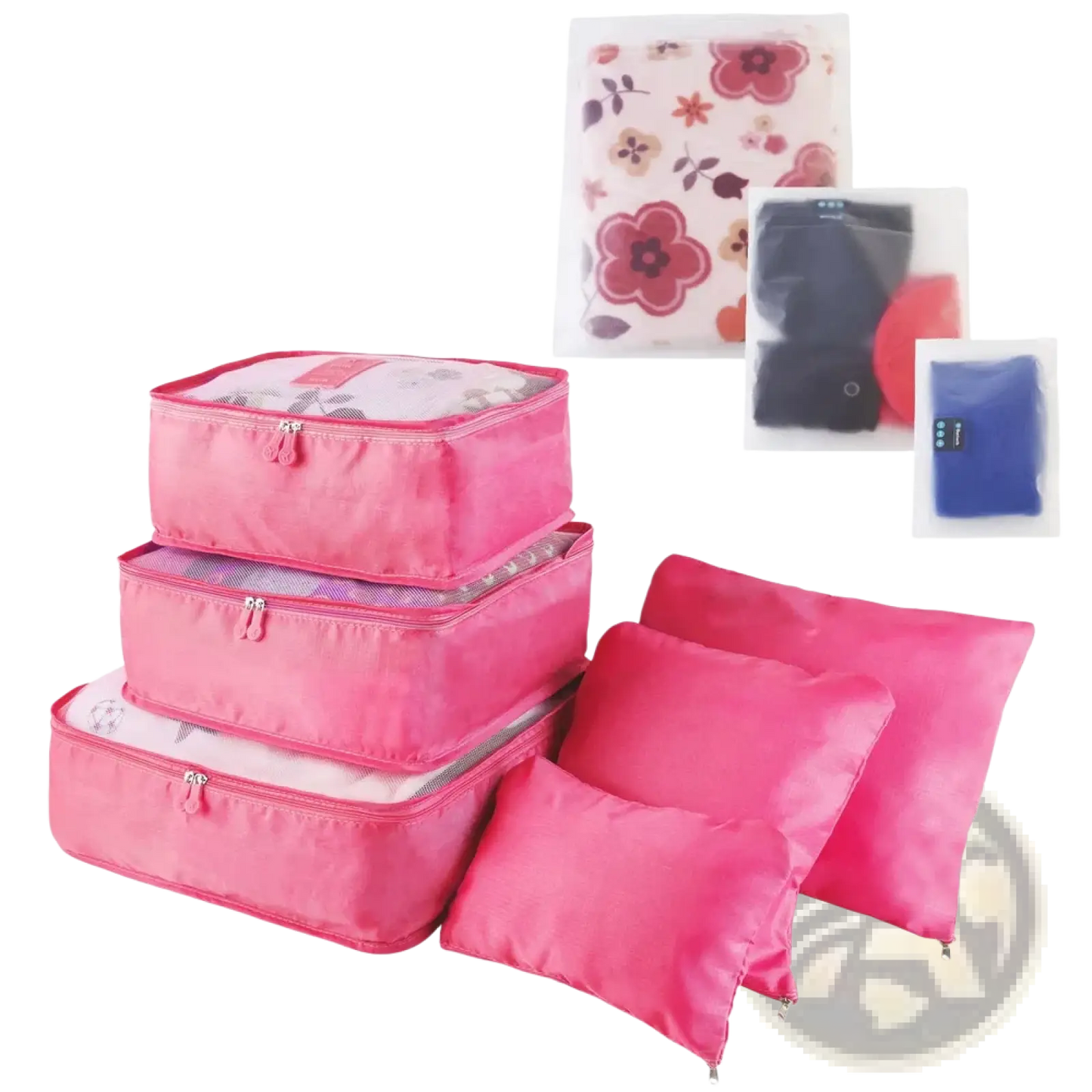 9 Piece Water Resistant Travel Packing Cube and Organizer Set