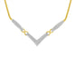 14K Yellow and White Gold 2.0 Cttw Princess Cut Diamond Flared and X-Station V Shaped 18â€ Franco Chain Statement Necklace (H-I Color, SI2-I1 Clarity)