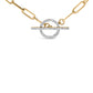 14KT Yellow Gold 1/4 Cttw Diamond  Toggle Clasp Paperclip Link Necklace (I-J Color, I1-I2 Clarity) - 18" Inches