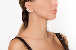 Avenue Chic - Women's Wing Ear Climber Earrings