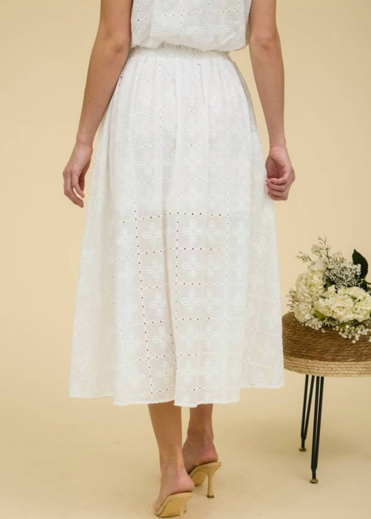 Blu Pepper - Mimi Tiered Eyelet Skirt