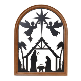 Cut-Out Metal Nativity Plaque 16"H