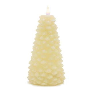 Glittered Pine Tree Candle 8"H
