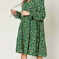 Double Take - Full Size Printed Ruffle Hem Long Sleeve Tiered Dress