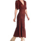 Elan - SHORT SLEEVE V-NECK SMOCKED WAIST DRESS
