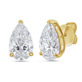 Diana M Jewels - 3.00 Cts Lab Grown Pear Cut Stud Earrings