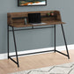 Computer Desk for Home Office with Marble Look and Storage Shelves